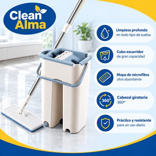 AlmaMOP™ — Mopa con sistema de escurrido rápido
